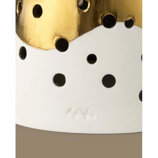 Porcelāna svečturis zelta krāsā Kähler Design Nobili, augstums 25,5 cm-image-3