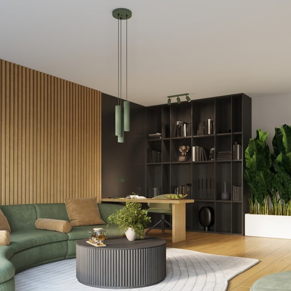 Zaļa piekaramā lampa ø 19,5 cm Gleam – Sollux-image-1