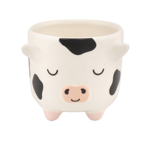 Keramikas puķu poda apvalks ø 7,5 cm Cow – Sass & Belle