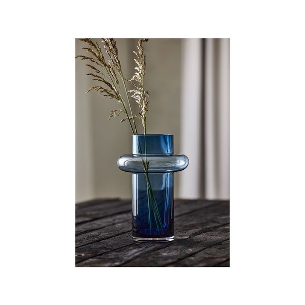 Tumši zila stikla vāze Lyngby Glas Tube, augstums 30 cm-image-2