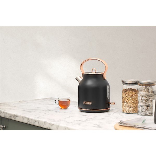 Melna elektriskā tējkanna 1,7 l Heritage – Haden-image-2