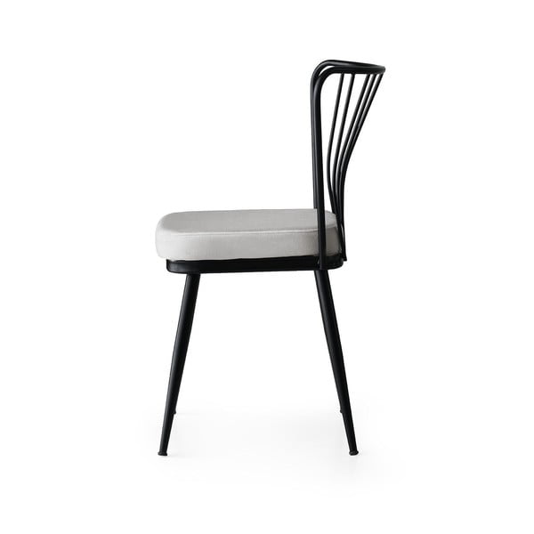 Balti/melni metāla pusdienu krēsli (2 gab.) Yildiz – Kalune Design-image-3