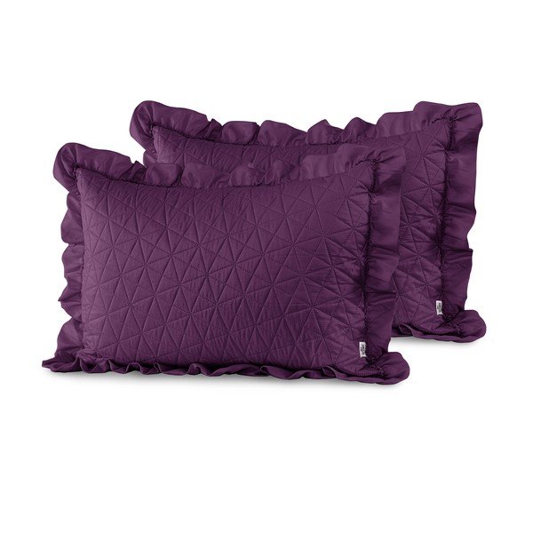 2 violetu AmeliaHome Tilia spilvendrānu komplekts, 70 x 50 cm-image-1