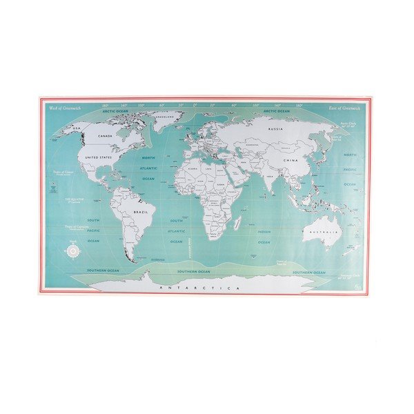 Nokasāma karte 87x52 cm World Map – Rex London-image-2