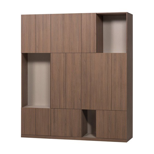 Tumša dabīga toņa modulārais skapis 188x215 cm Build – WOOOD-image-3