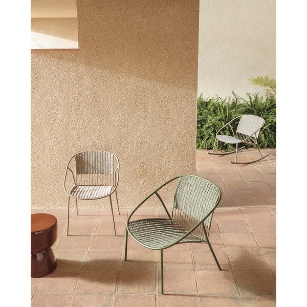 Zaļš dārza atpūtas krēsls Atrani – Kave Home-image-2
