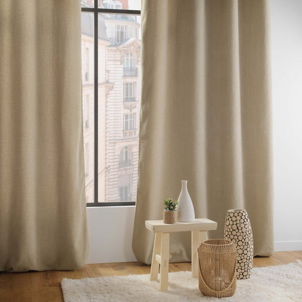 Bēšs buklē aizkars 140x240 cm Wooly – douceur d'intérieur-image-2