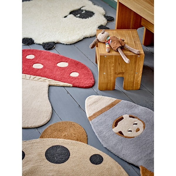 Balts vilnas bērnu paklājs ø 84 cm Dolly – Bloomingville Mini-image-2