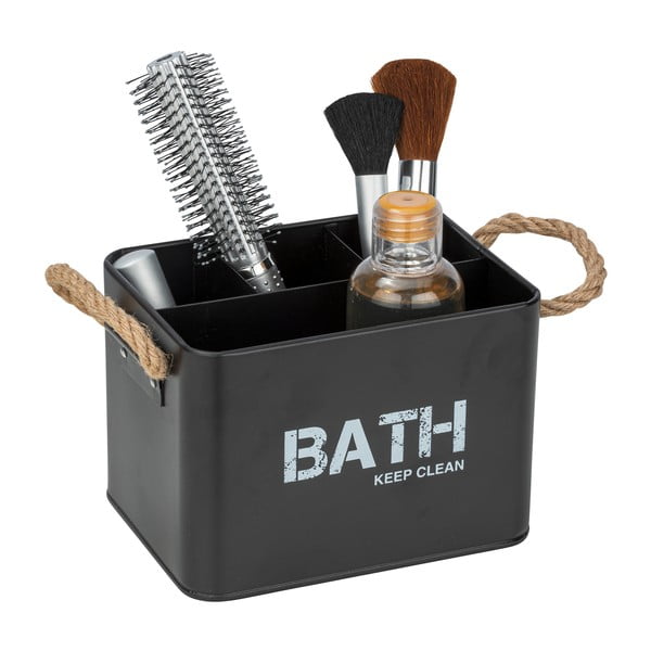 Melns vannas istabas organizators ar 4 nodalījumiem Wenko Gara-image-1