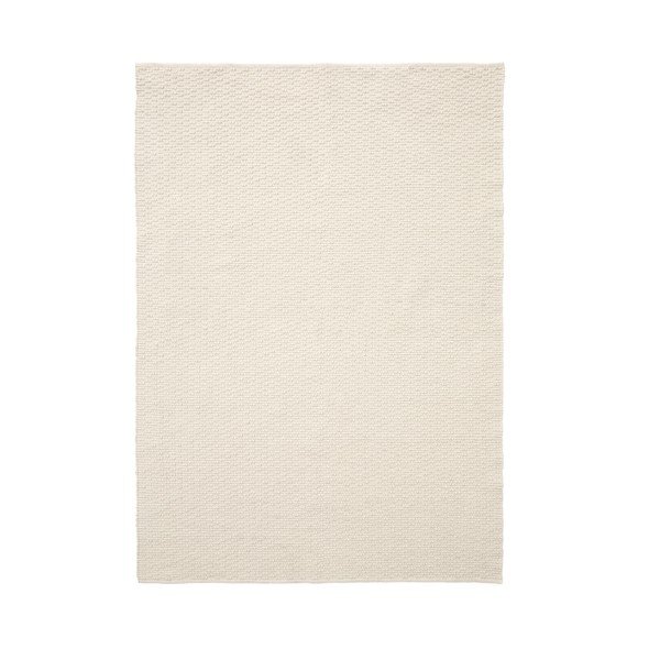 Krēmkrāsas ar rokām darināts paklājs no kokvilnas maisījuma 160x230 cm Mascarell – Kave Home