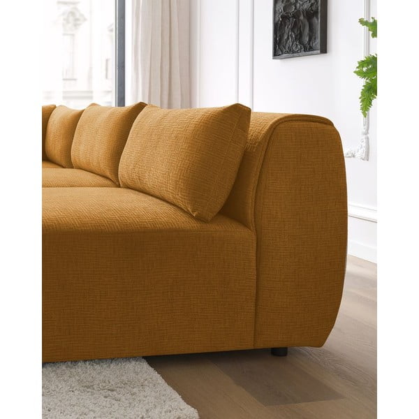 Sinepju dzeltens stūra dīvāns (maināms stūris) Jeanne – Bobochic Paris-image-1