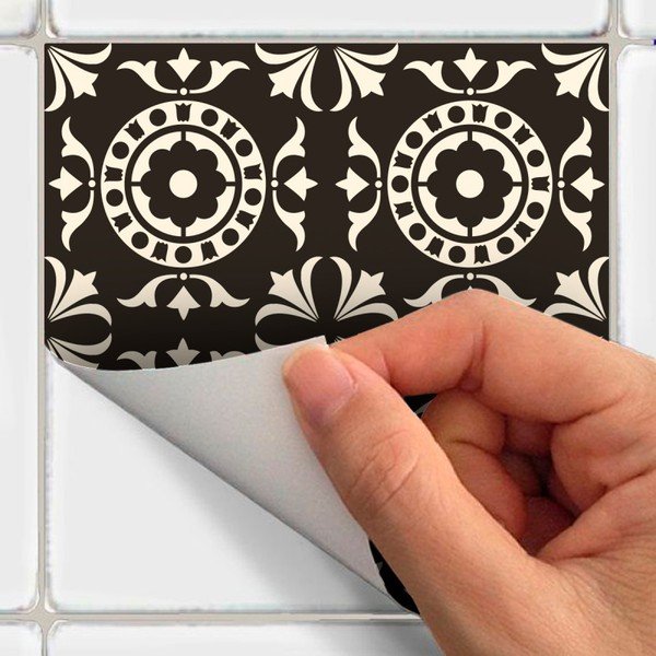 9 sienu uzlīmju komplekts Ambiance Wall Decal Tiles Azulejos Pompei, 20 x 20 cm-image-2