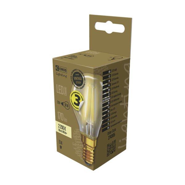 LED spuldze Vintage Mini Globe Warm White, 2W E14 - EMOS-image-2