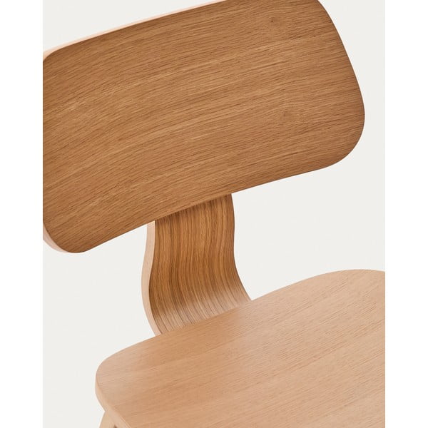 Dabīga toņa pusdienu krēsls ar ozolkoka imitāciju Gena – Kave Home-image-4