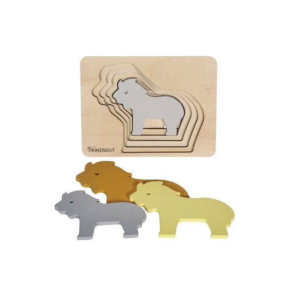 Koka bērnu puzle Kindsgut Lion-image-3