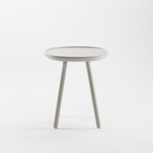 Pelēks masīvkoka žurnālu galdiņš EMKO Naïve, ø 45 cm-image-4