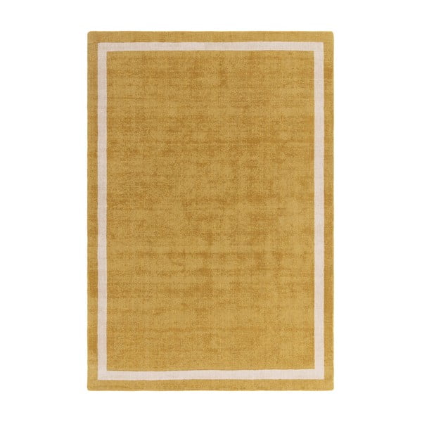 Okera dzeltens ar rokām darināts vilnas paklājs 120x170 cm Albi – Asiatic Carpets