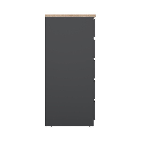 Tumši pelēka kumode 40x111x50 cm Naia – Tvilum-image-4