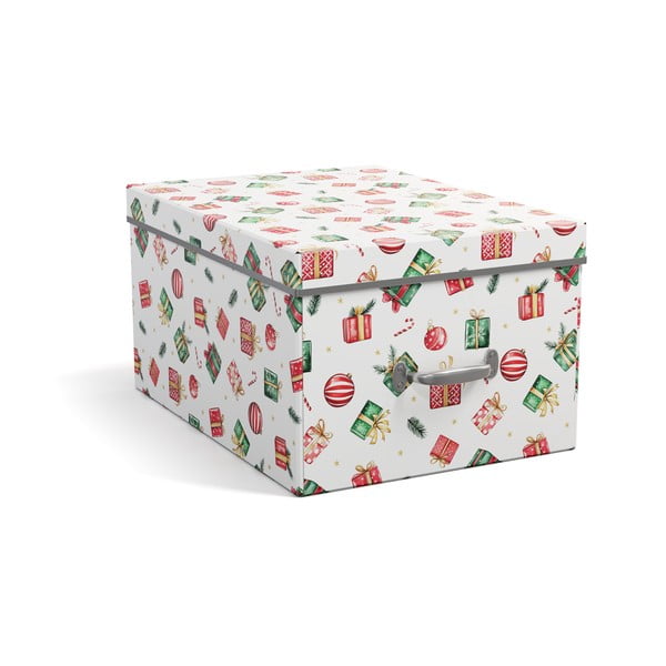 Kartona uzglabāšanas kaste ar vāku 37x50x15 cm Engla Christmas Storage – Bigso