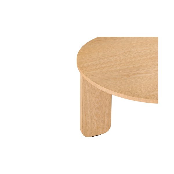 Dabīga toņa apaļš žurnālgaldiņš ar ozolkoka imitācijas galda virsmu ø 75 cm Kuvu – noo.ma-image-3