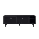 Melns metāla TV galdiņš 160x55x45 cm Veep – Unique Furniture