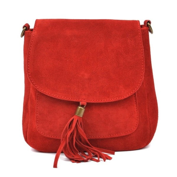 Sarkana ādas somiņa Anna Luchini Kaello