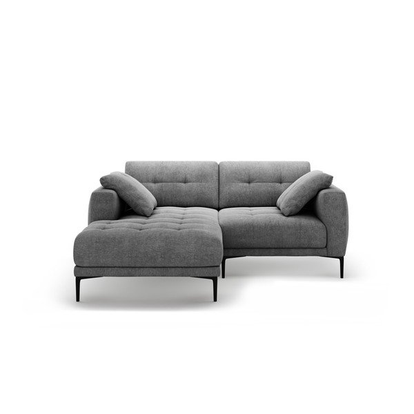 Pelēks stūra dīvāns (ar kreiso stūri/ar zvilni) Bemy – Micadoni 