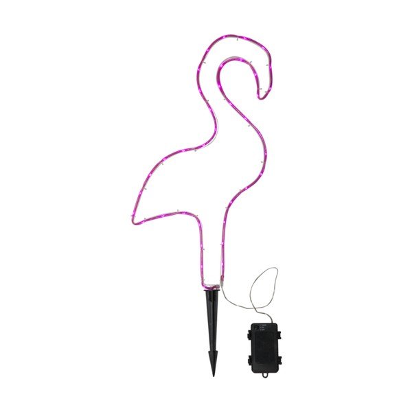 Rozā āra LED flamingo formas gaismas dekors Star Trading Tuby, augstums 63 cm-image-1