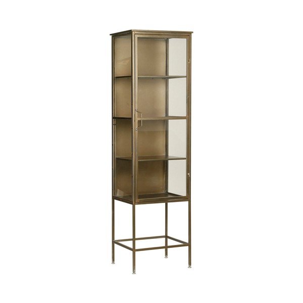 Metāla vitrīna zelta krāsā 47,5x170 cm Dagenham – Côté Table-image-2
