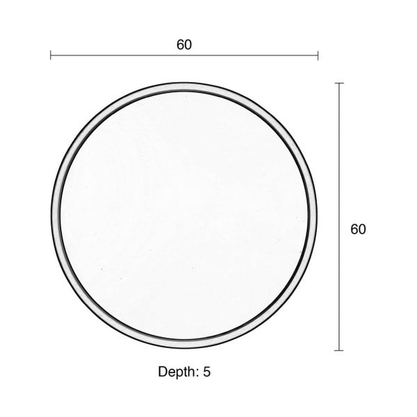 Sienas spogulis zelta krāsā Zuiver Bandit, ø 60 cm-image-1