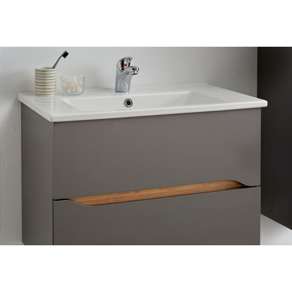 Pelēks piekaramais skapītis bez izlietnes 72x51 cm Set 357 - Pelipal-image-1