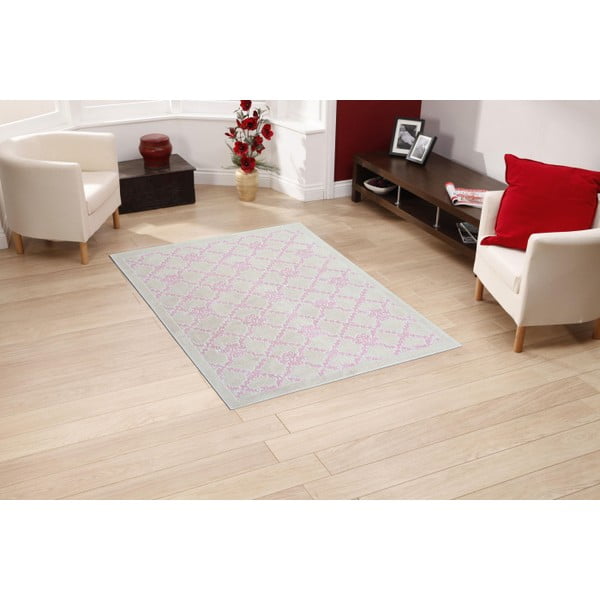 Krēmkrāsas kokvilnas paklājs Floorist Powder, 60 x 90 cm-image-1