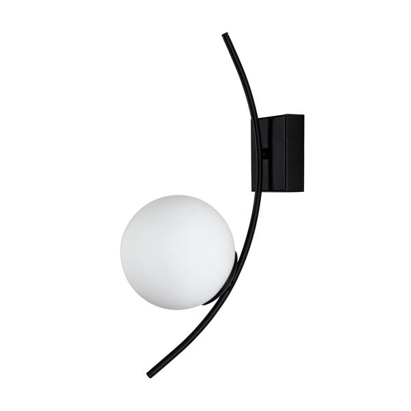 Melna sienas lampa Squid Lighting Yay, augstums 44 cm-image-2