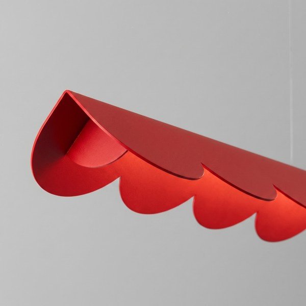 Sarkana alumīnija LED piekaramā lampa BISCUIT – Thoro-image-4