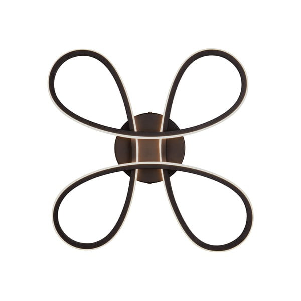 Melna LED griestu lampa 40x40 cm Fly – Trio-image-2