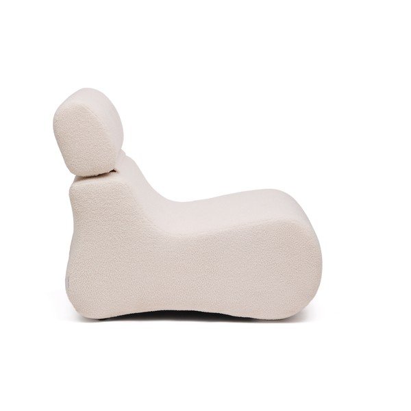 Ziloņkaula krāsas atpūtas krēsls no buklē auduma Club – Kave Home-image-3