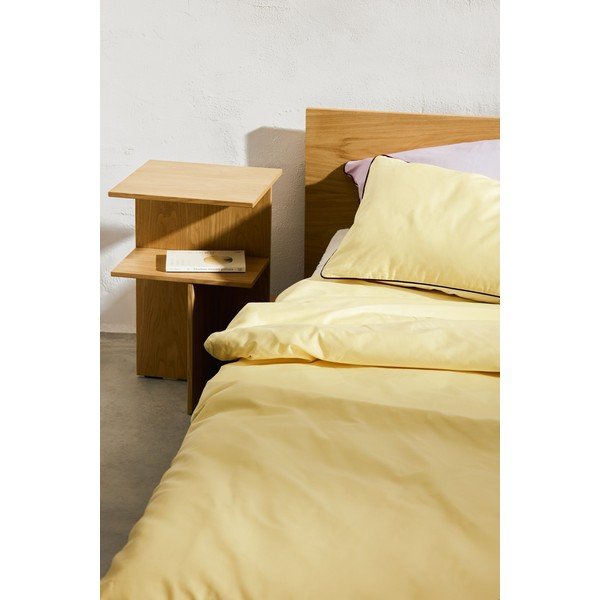 Dzeltens divguļamais segas pārvalks no kokvilnas satīna 200x200 cm Oba – noo.ma-image-4