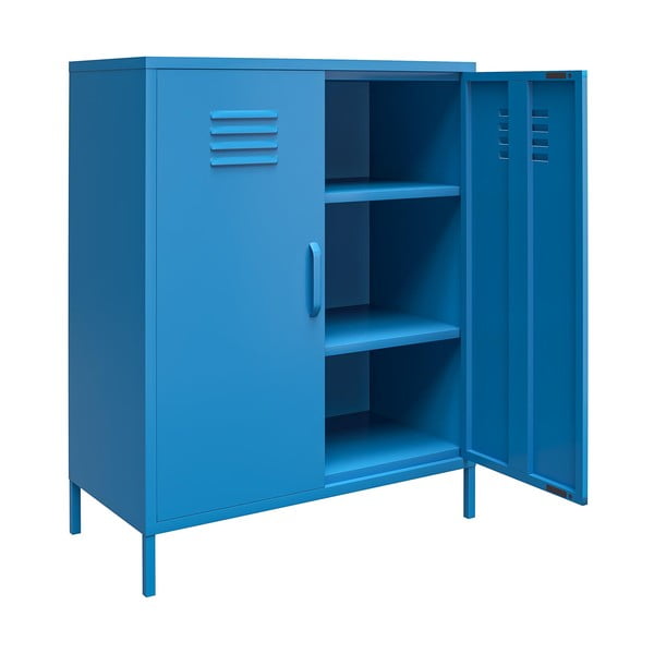 Zils metāla skapis Novogratz Cache, 80 x 102 cm-image-3