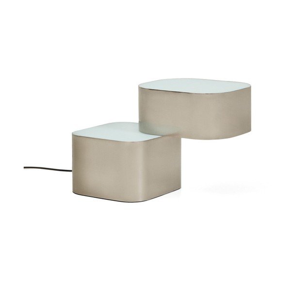 Pelēka metāla galda lampa (augstums 23 cm) Tandan – Kave Home