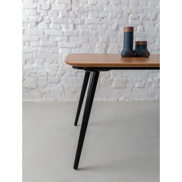 Ēdamgalds no oškoka ar melnām kājām Ragaba Contrast, 180 x 90 cm-image-2