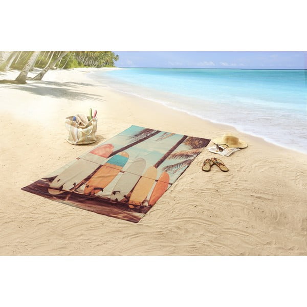 Samta pludmales dvielis 100x180 cm Vintage Surf – Good Morning-image-1