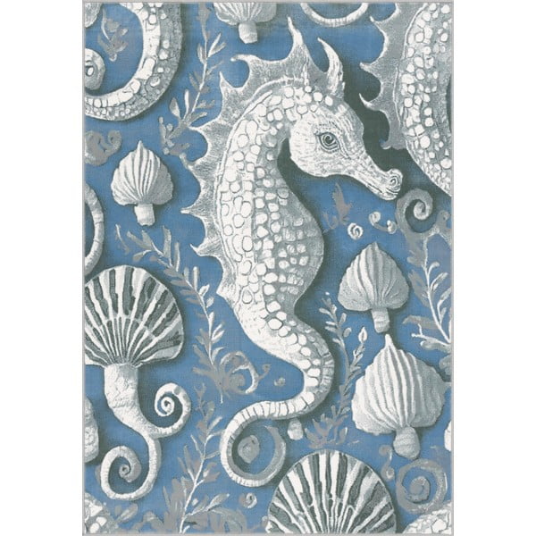 Zils bērnu paklājs 160x230 cm Seahorse – FD