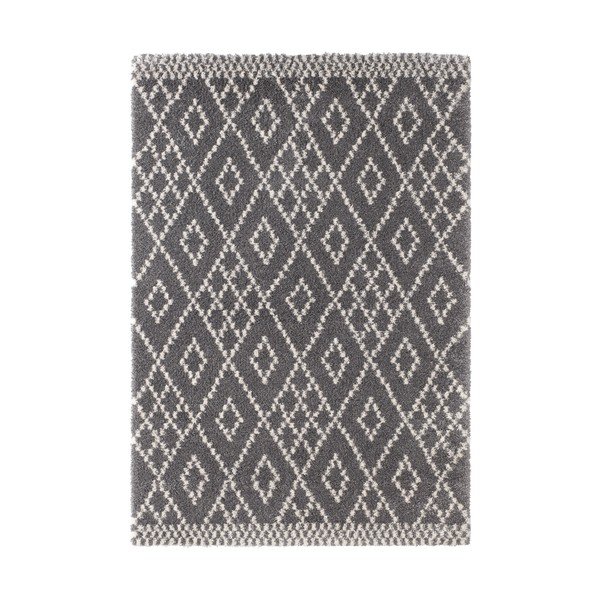 Tumši pelēks paklājs Mint Rugs Ornament, 120 x 170 cm