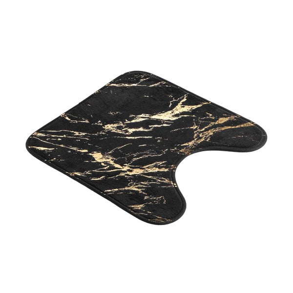 Melns/zelta krāsas vannas istabas paklājiņš 45x45 cm Aquamarbre – douceur d'intérieur