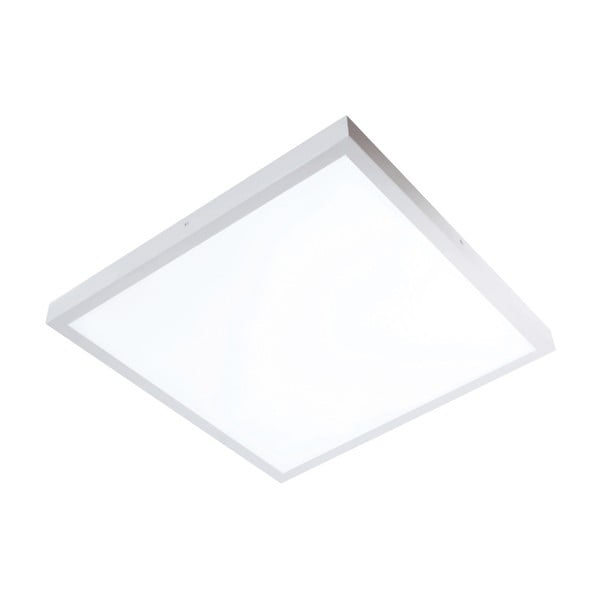 Balta kvadrātveida griestu lampa ar krāsu temperatūras regulēšanu SULION Colossal, 50 x 50 cm