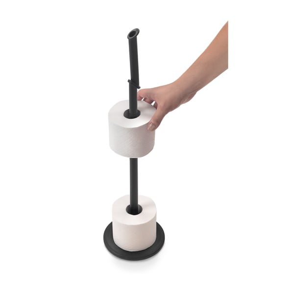Matēti melns tērauda tualetes papīra turētājs Lava – Metaltex-image-2