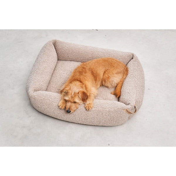 Bēša buklē mājdzīvnieku gulta suņiem 55x70 cm Senso Greige S – MiaCara-image-2