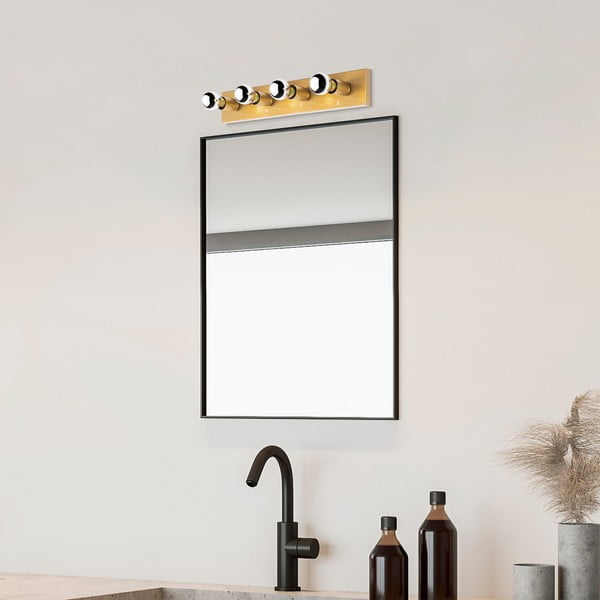 Zelta krāsas sienas lampa Mirro – Opviq lights-image-1