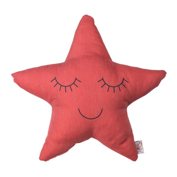 Sarkans bērnu spilvens ar kokvilnu Mike & Co. NEW YORK Pillow Toy Star, 35 x 35 cm