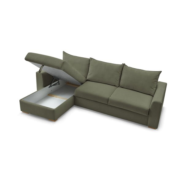 Zaļš velveta salokāms stūra dīvāns (ar maināmu stūri) Augustin – Bobochic Paris-image-4